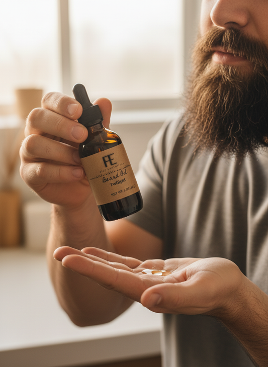 Beard Oil Being Applied