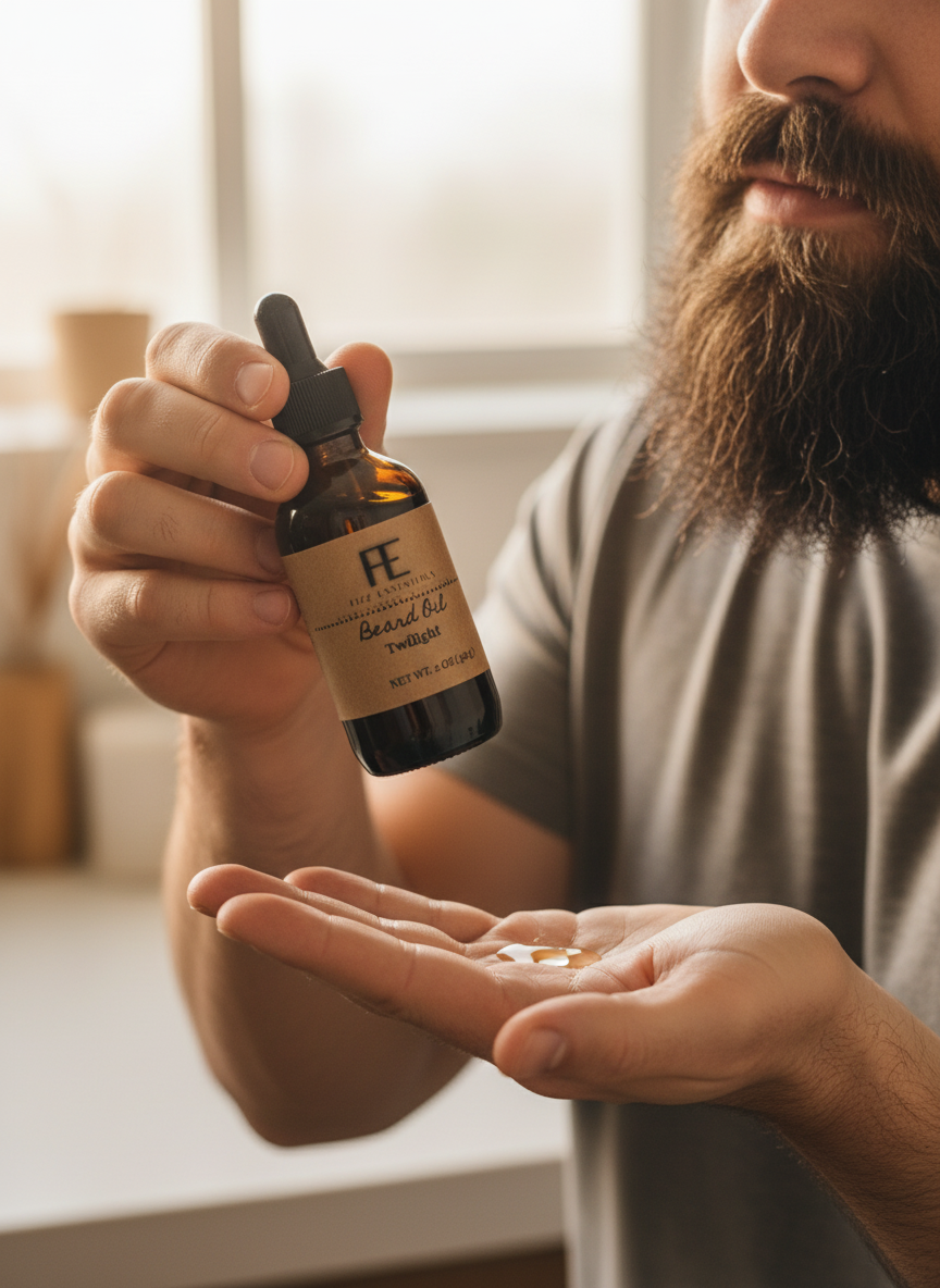 Beard Oil Being Applied