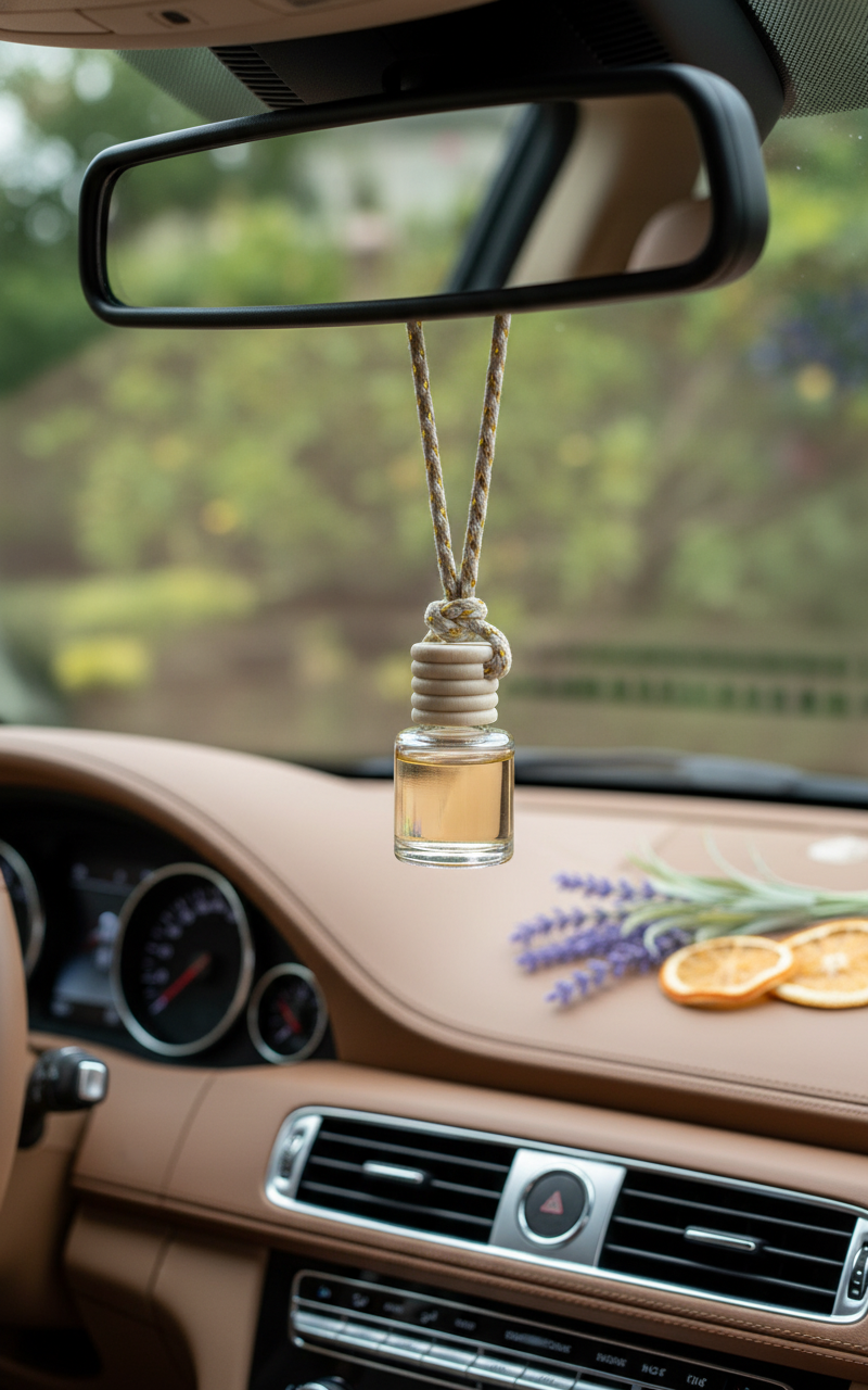 Enhanced Hanging Car Air Freshener on Rearview Mirror