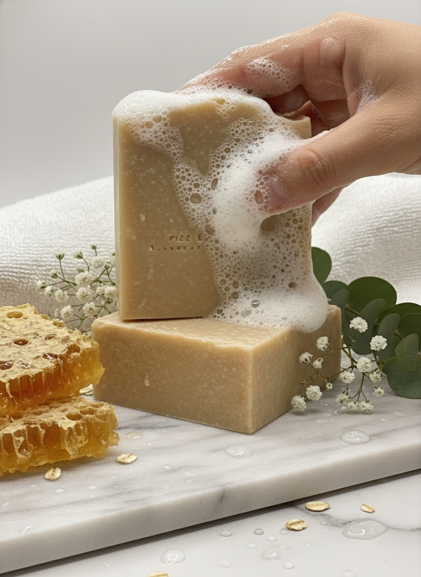 Oatmeal and Honey lather shot